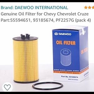 Daewood 4-Pack Genuine Oil Filter